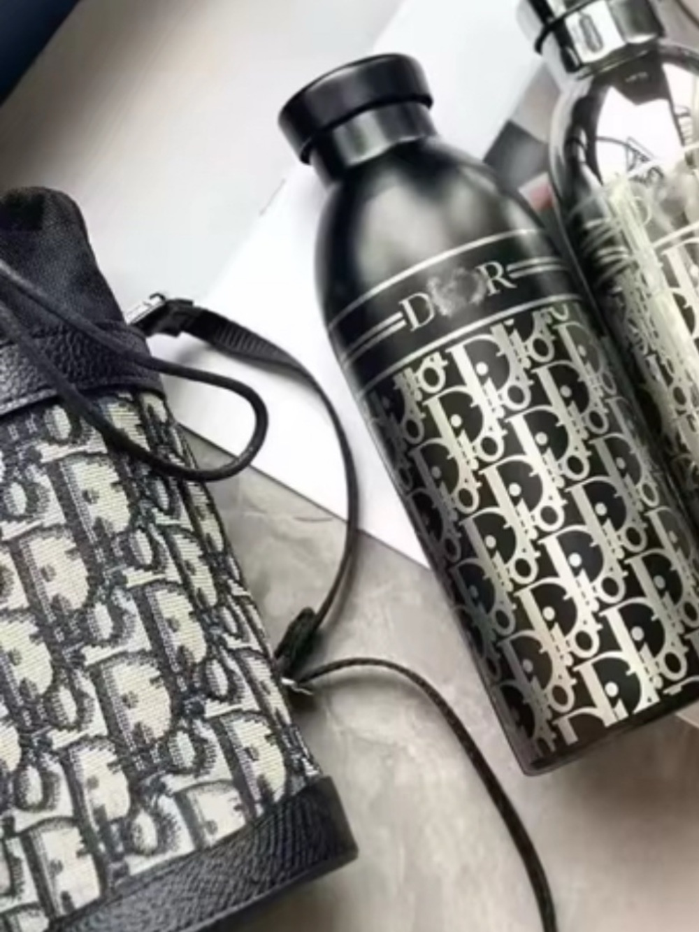 Dior GWP bottle of water and holder